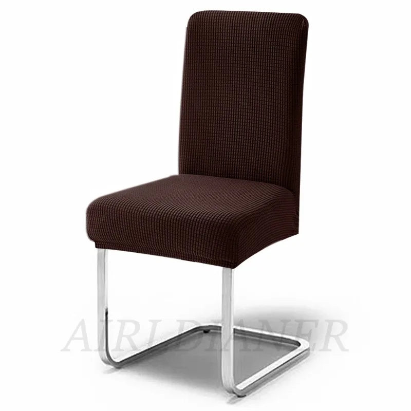 housse chaise marron clair jacquard polyester moderne protection extérieure intérieure mariage banquette