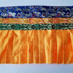 jupe classique brocart or bleu vert motifs floraux dorés hand made française erotique erotique