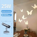 lampe projection atmosphère papillons motifs décoratifs moderne adhésif led blanc rose violet noir