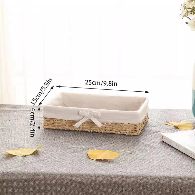 paniers rangement tissus corde tressée boho chic naturel beige écologique rustique