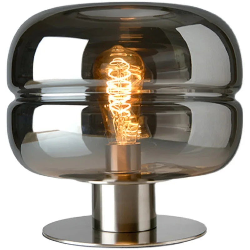 Lampe de chevet avec corps noir et éclairage LED doux