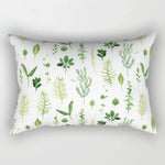 coussin rectangulaire décoratif motif feuilles tropicales fleurs papillons moderne chambre salon maison 30x50cm
