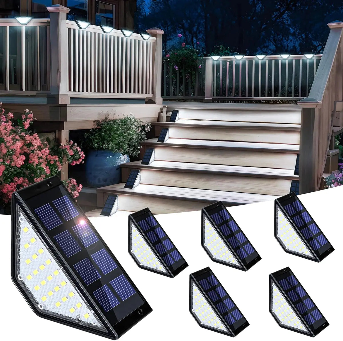 lampes solaires extérieures led noires blanches modernes adhésives autonomes imperméables ip65