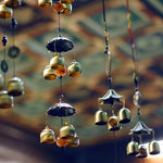cloches dorées classiques cordelettes rondes lisses opaques ensemble pièces artisanal