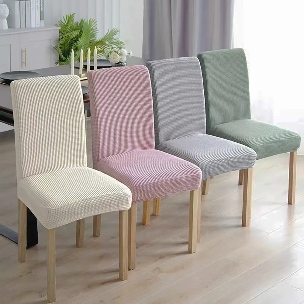 housse chaise marron clair jacquard polyester moderne protection extérieure intérieure mariage banquette