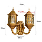 applique murale or noir ornements dorés verre translucide classique vintage éclairage chambre entrée étude
