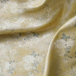 tissu fleurs floraux beige clair gris classique vintage opacité 100 polyester large 160cm