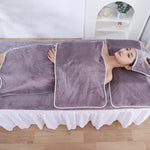 serviette massage velours doux gris beige vert bleu moderne absorbante microfibre lavable machine set