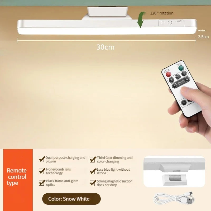 lampe led moderne rechargeable blanc télécommande ajustable minimaliste