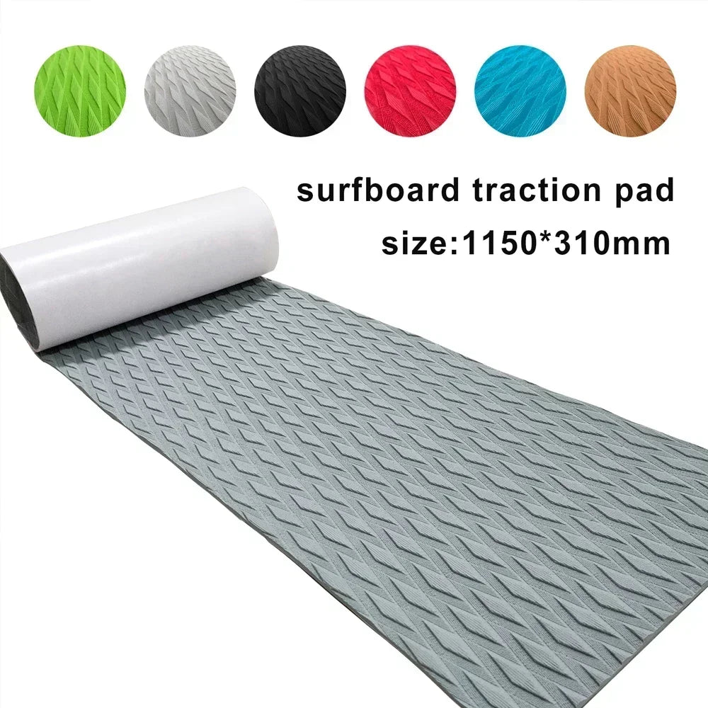 traction pad surf planche mousse eva adhésif antidérapant gris rayures diagonales moderne kayak piscine