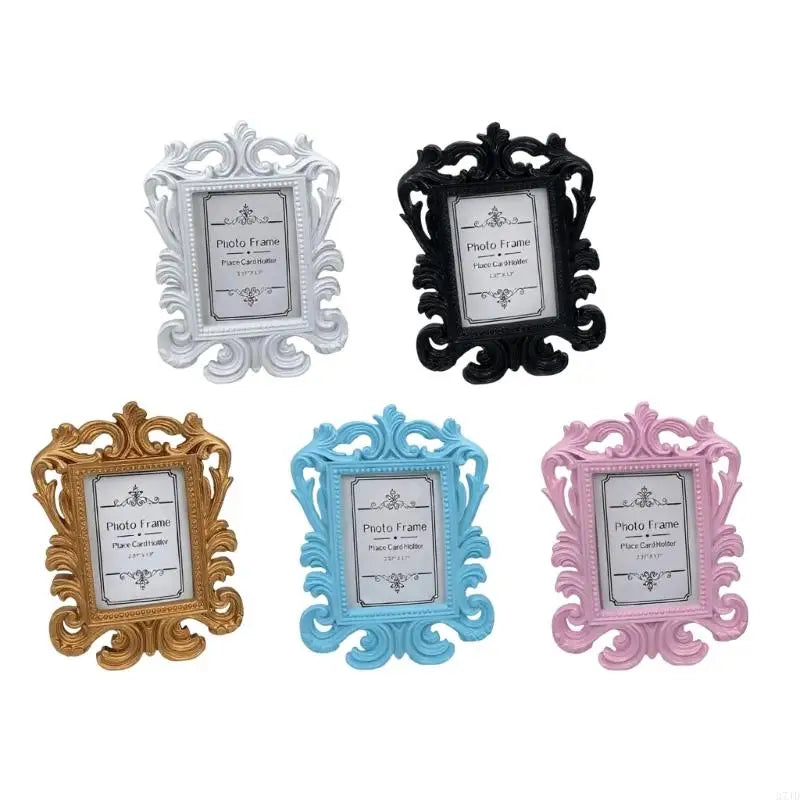 cadre photo ornements baroques noir blanc rose doré classique adhésif papier protection chambre salon