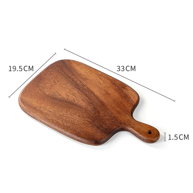 planches découper bois marron poignée minimaliste viandes fromages charcuteries fruits desserts