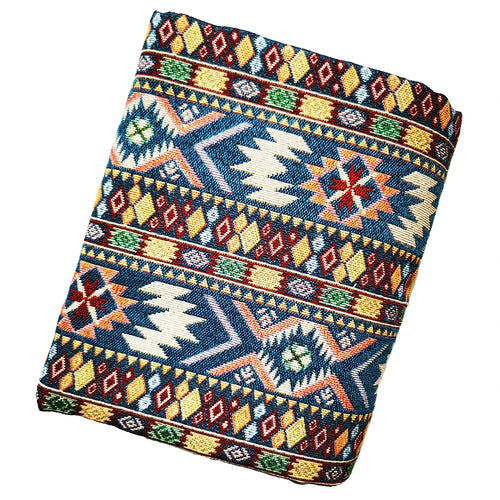 tissu jacquard ethnique coton polyester motif géométrique décoratif sac coussin rideau artisanat