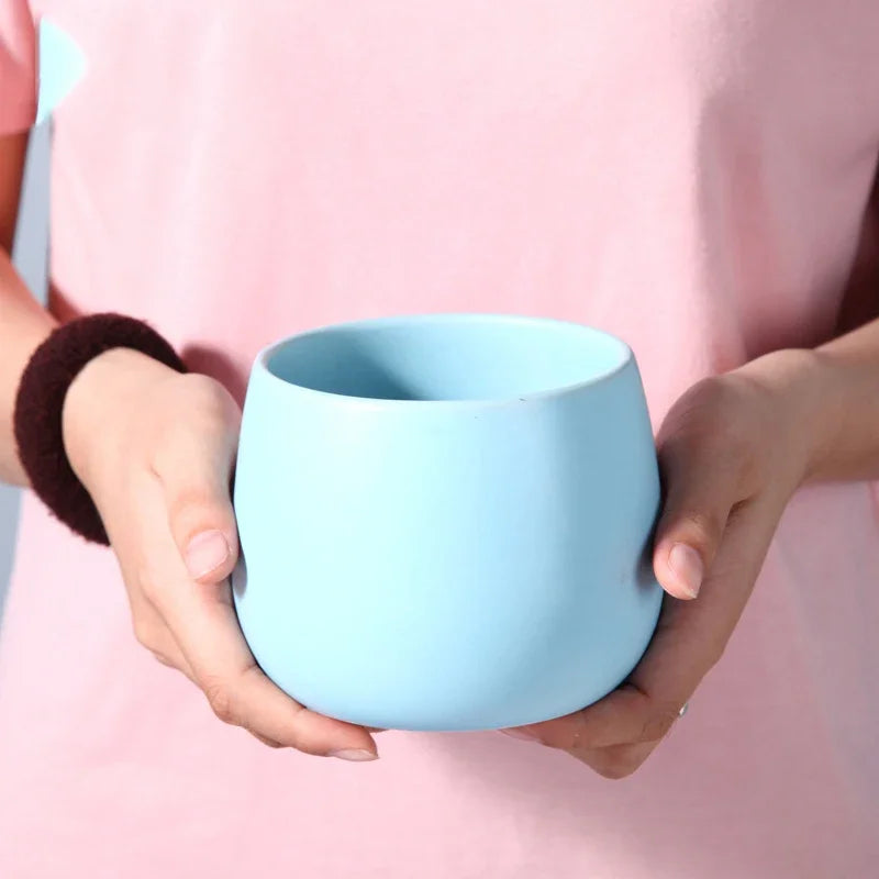 petit cache pot céramique moderne fleur artificielle décoration petit pot gris