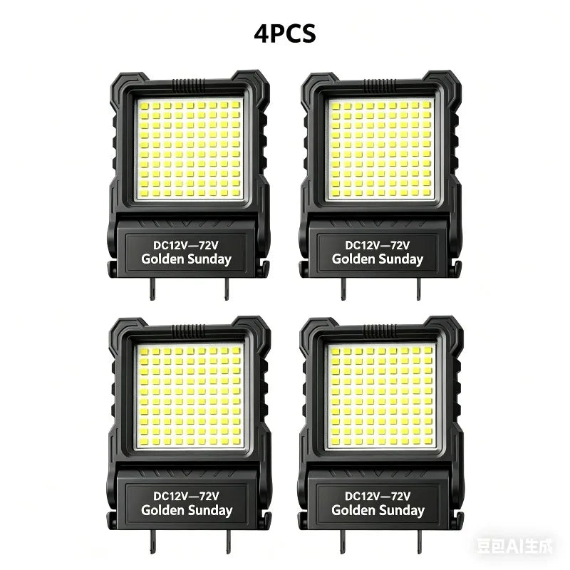 lampe travail led moderne robuste noir orange gris mat rechargeable batterie intégrée tringle fixations
