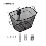 panier vélo noir maille métallique clips fixation moderne durable réglable arrière facile
