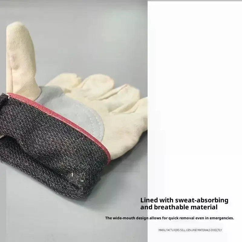 gants travail toile épaisse cuir paume beige gris rouge protection sport