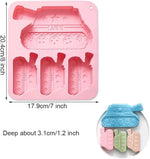 moules gâteau silicone tracteurs rose bleu modernes facilement nettoyables sans odeur déformable respectueux environnementOpaque