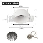 lot spots led encastrés blanc grille hexagonale anti reflet réglable moderne