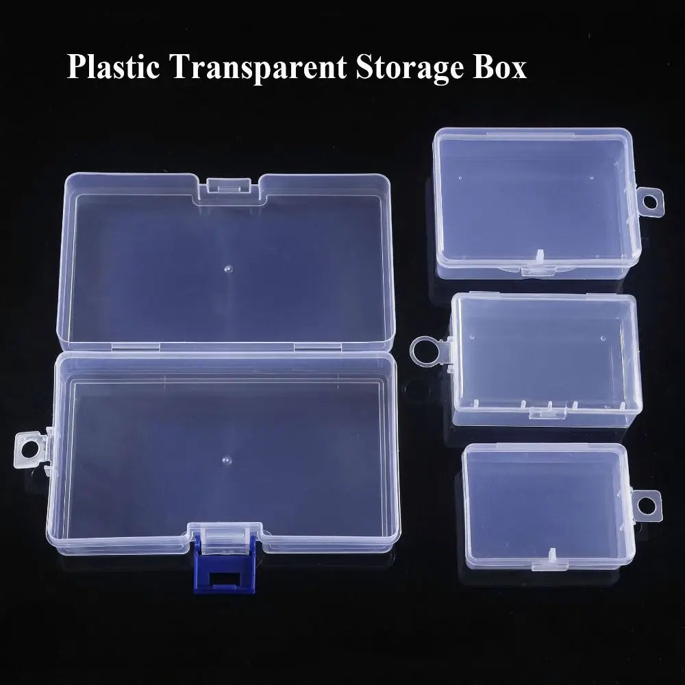 boîtes rangement transparentes modernes empilables poignées diverses tailles petite organisation pratique