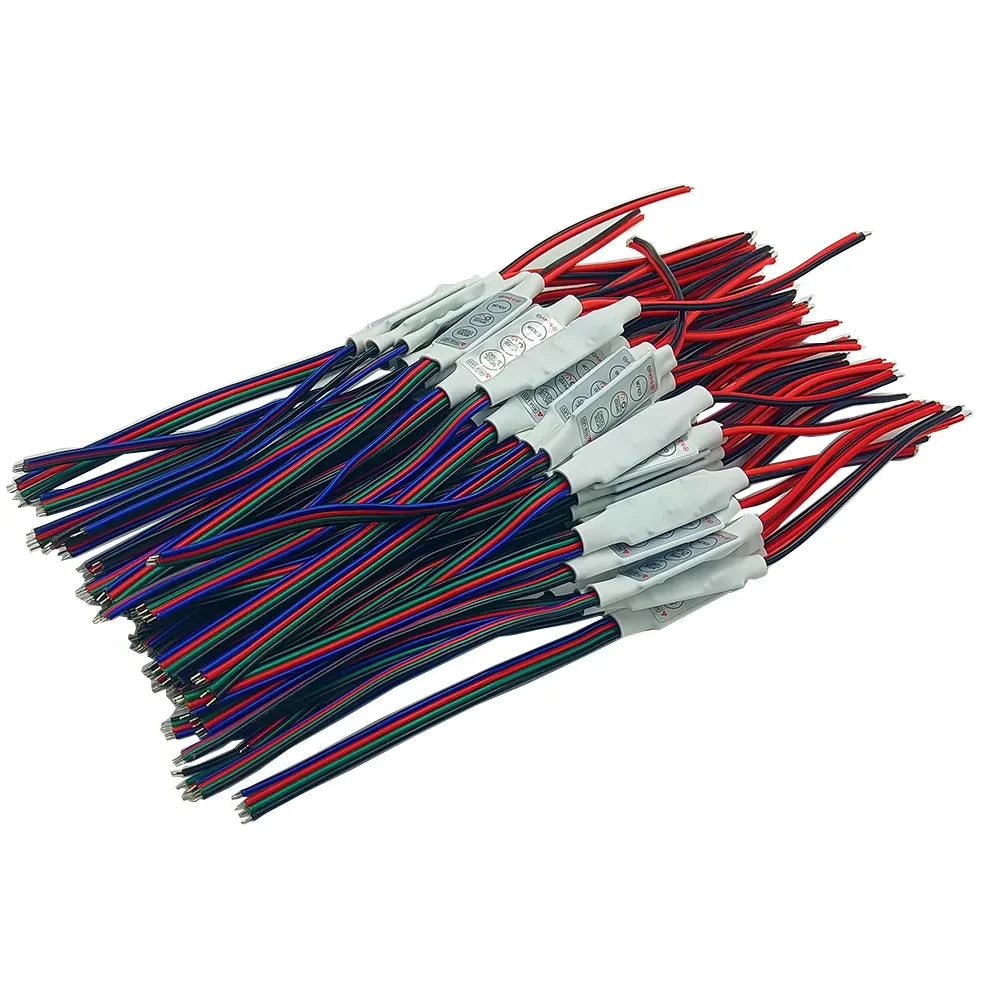 ruban led rgb contrôleur touches 24v 6a variateur luminosité rouge noir vert bleu moderne