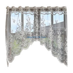 rideaux blancs motifs floraux transparents romantique vintage salon chambre