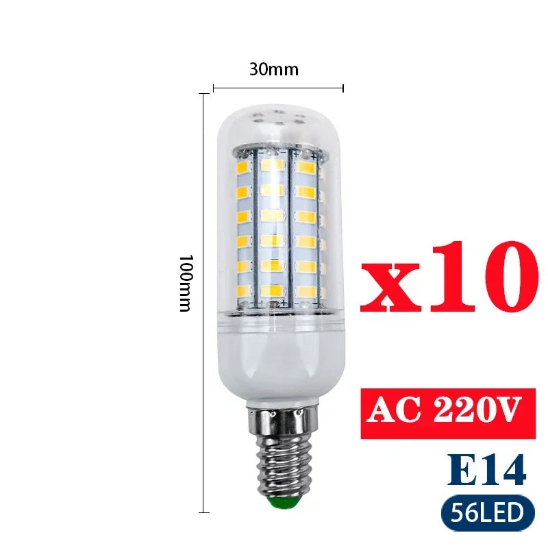 ampoule led maïs décoration intérieur blanc chaud lumière moderne lustre lustre base e14 e27