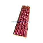 bougies spirales rouges dorées bleues vertes blanches modernes boîte rangement anniversaire 20cm 25cm