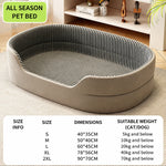 lit animal domestique gris clair rayures horizontales moderne anti dérapant coussin intérieur matelas support