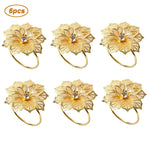 anneaux serviette feuilles or argent rose gold moderne élégants décoration table mariage noël