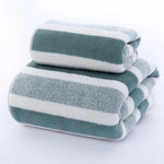 serviettes microfibre absorbantes rayées rapide séchage bain moderne rouge vert marron gris ensemble toilette