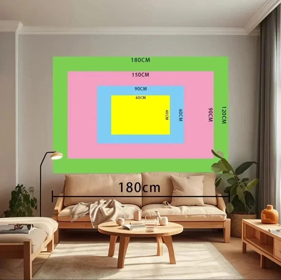 tapisserie murale dessin animé personnages chats floraux blanc bleu rose jaune vert clips magnétiques