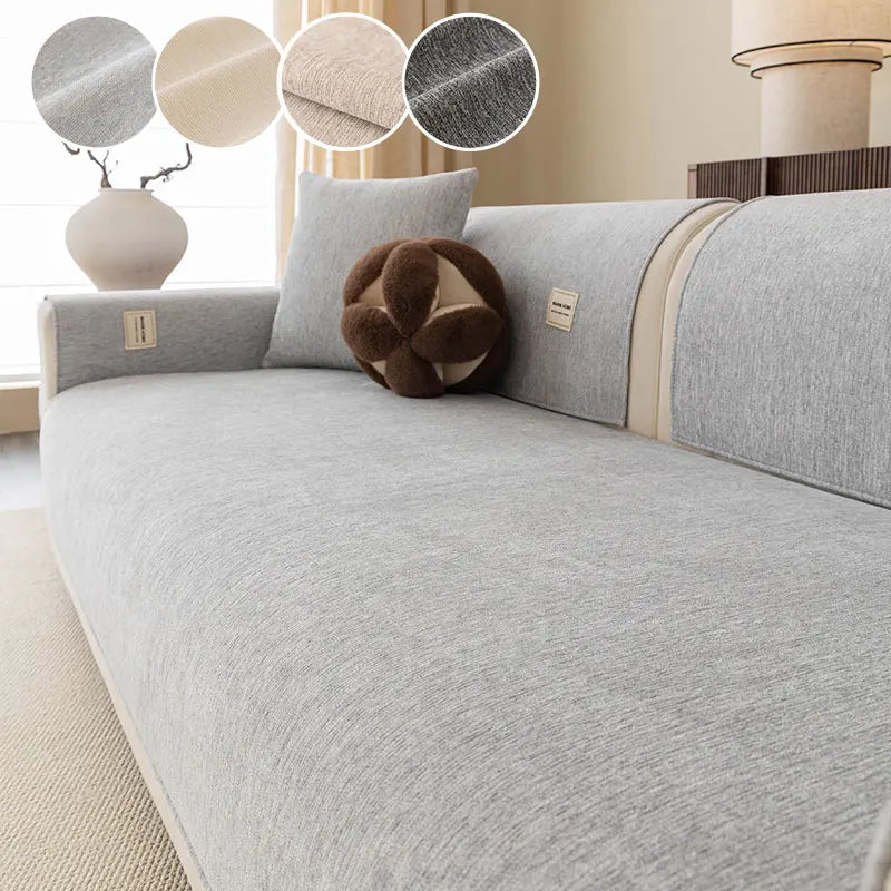coussin canapé moderne antidérapant texture tissée gris clair beige salon maison animaux