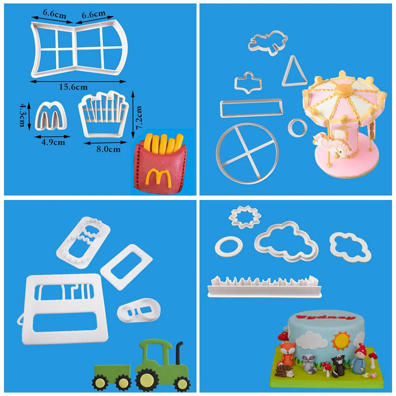 outils pâtisserie moule biscuits blancs formes géométriques clips respectueux environnement cee sgs