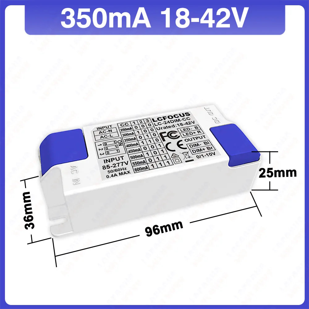 driver led 10v dimmable 18 42v blanc bleu moderne câbles noirs interrupteur rotatif ans