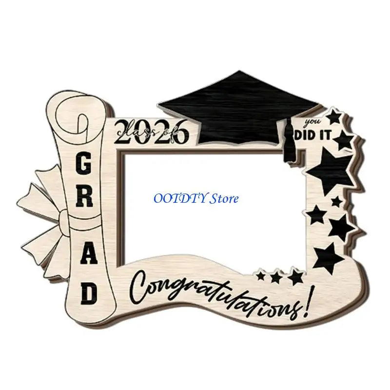 cadres photo bois naturel gravés décoration graduation photos imprimées variés durable