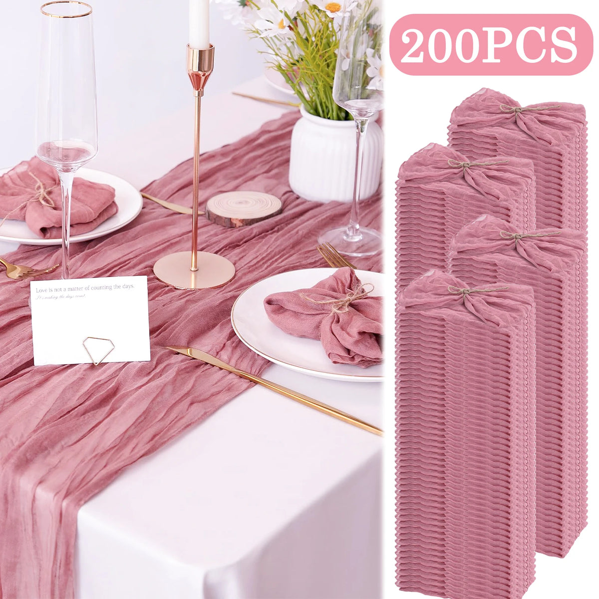 serviettes coton plissées rouge chic table maison restaurant 20x20inch