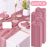 serviettes coton plissées rouge chic table maison restaurant 20x20inch