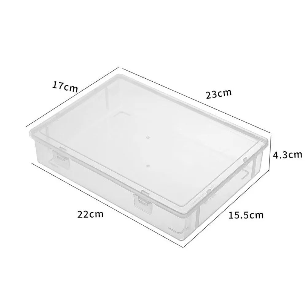 boîtes rangement transparentes modernes réutilisables pvc clips fermeture multifonctionnelles articles câbles organiser sans motif