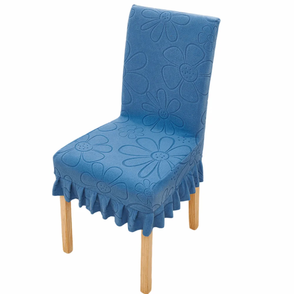housses chaise fleur imprimée moderne gris bleu vert rose polyesters