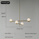 suspension lumineuse moderne sphères translucides structure métallique noir blanc minimaliste plafonnier led contemporain