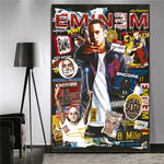 affiche pop art graffiti rap 2pac décoration murale salon toile moderne urbain
