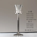 seau glace martelé support trépied métal argent doré vin champagne bar