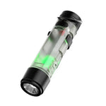 lampe torche rechargeable étanche noire vert moderne compact anneau fixation câble type