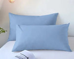 taies d'oreiller polyester coton modernes unies blanc gris rose bleuclair