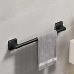 porte serviettes mural adhésif noir texture granuleuse moderne minimaliste 30cm 40cm 50cm