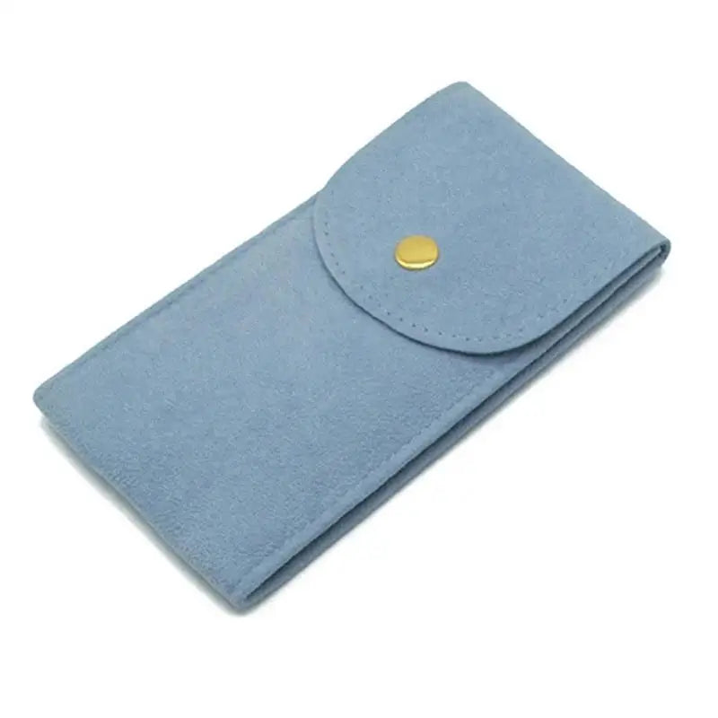 pochettes velours montres bouton pression moderne pratique noir vert gris