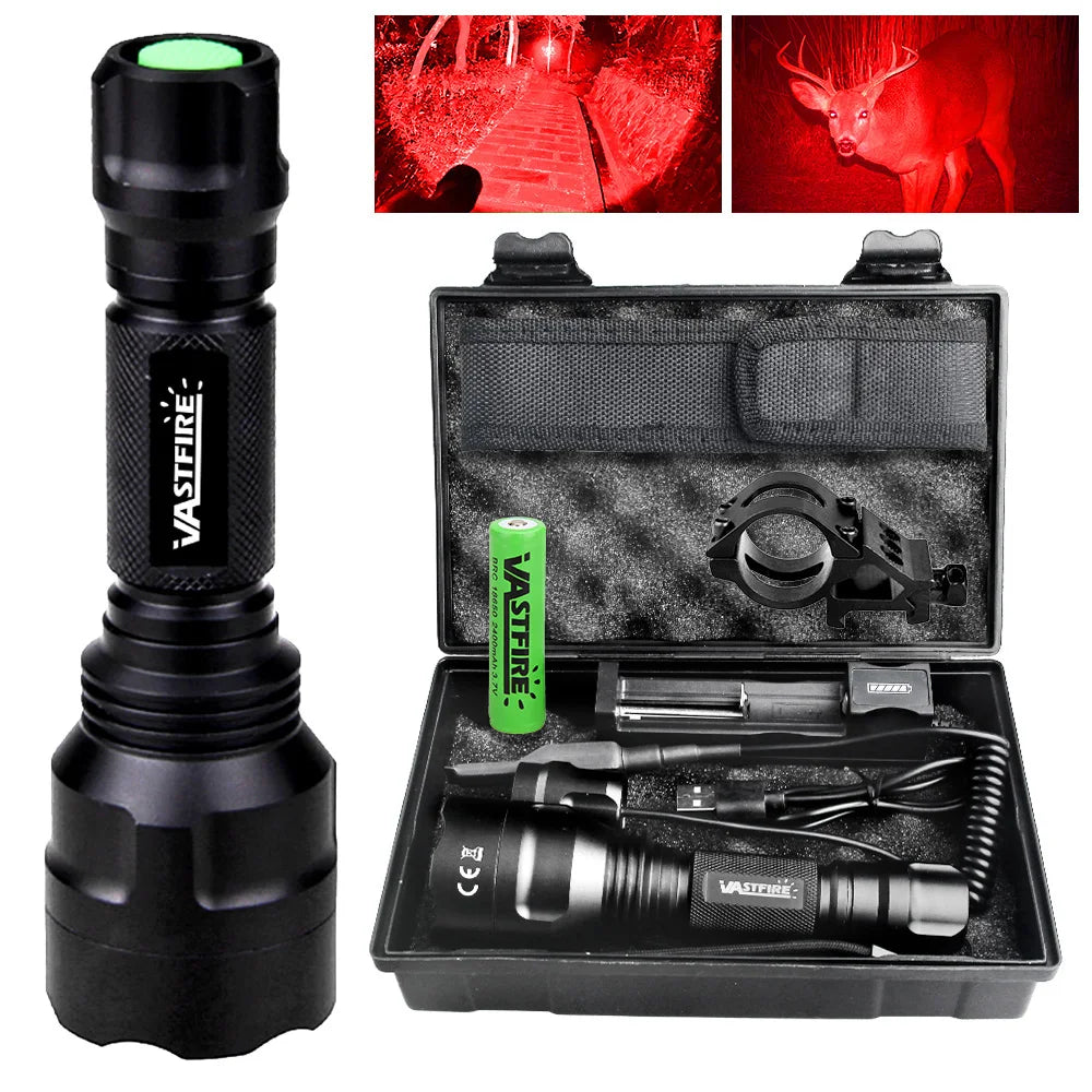 lampe torche led rechargeable usb 350lm 5w blanc rouge vert anti choc camping