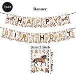 assiettes western verres serviettes nappe happy birthday chevaux cactus bottes motifs festives anniversaire noel