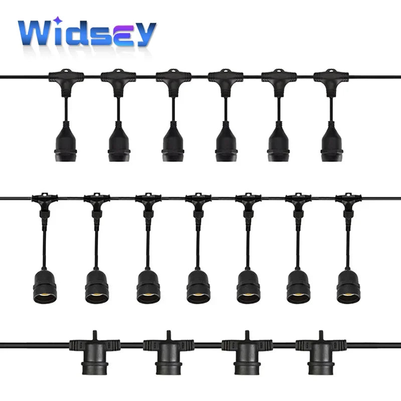 chaîne lumineuse noire led transparente moderne 10 20 lampes clips étanches camping mariage